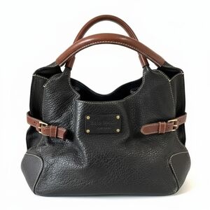 Kate Spade New York Vintage Black and Tan Leather Handbag - EUC!